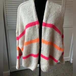 Kris-Ana Cream and Orange Knit Sweater